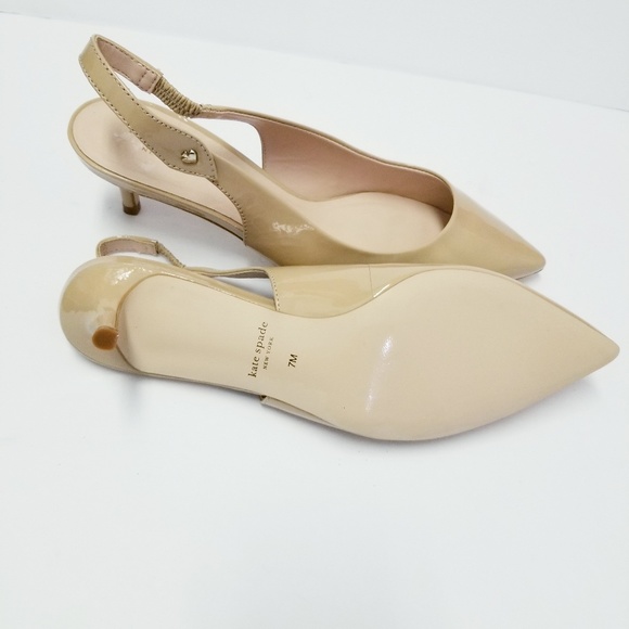 Kate Spade Slingback Nude Heels Shiloh - Picture 5 of 7